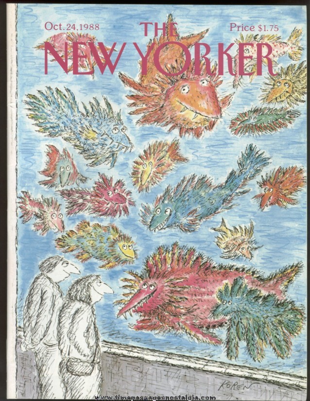 New Yorker Magazine - October 24, 1988 - Cover by Edward Koren