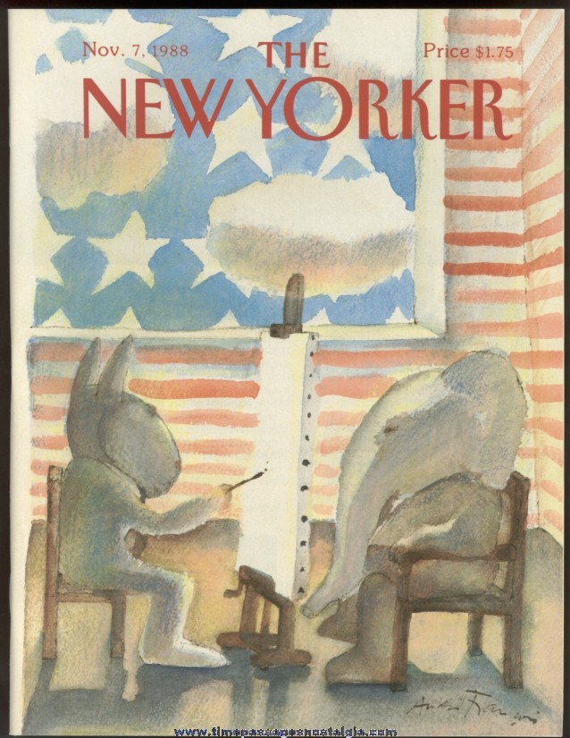 New Yorker Magazine - November 7, 1988 - Cover by Andre Francois