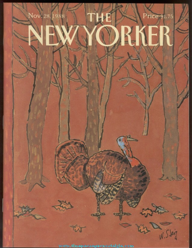 New Yorker Magazine - November 28, 1988 - Cover by William Steig