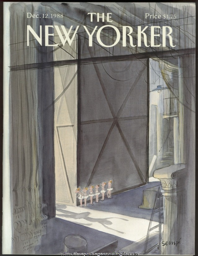 New Yorker Magazine - December 12, 1988 - Cover by J. J. Sempe