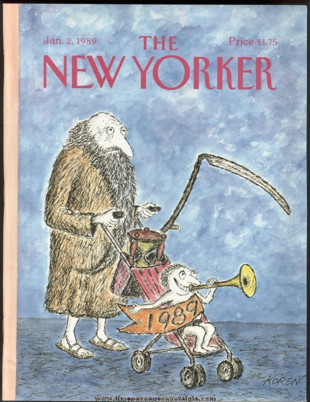 New Yorker Magazine - January 2, 1989 - Cover by Edward Koren