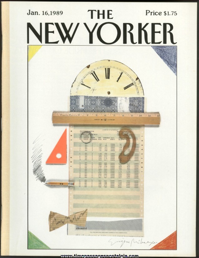 New Yorker Magazine - January 16, 1989 - Cover by Eugene Mihaesco