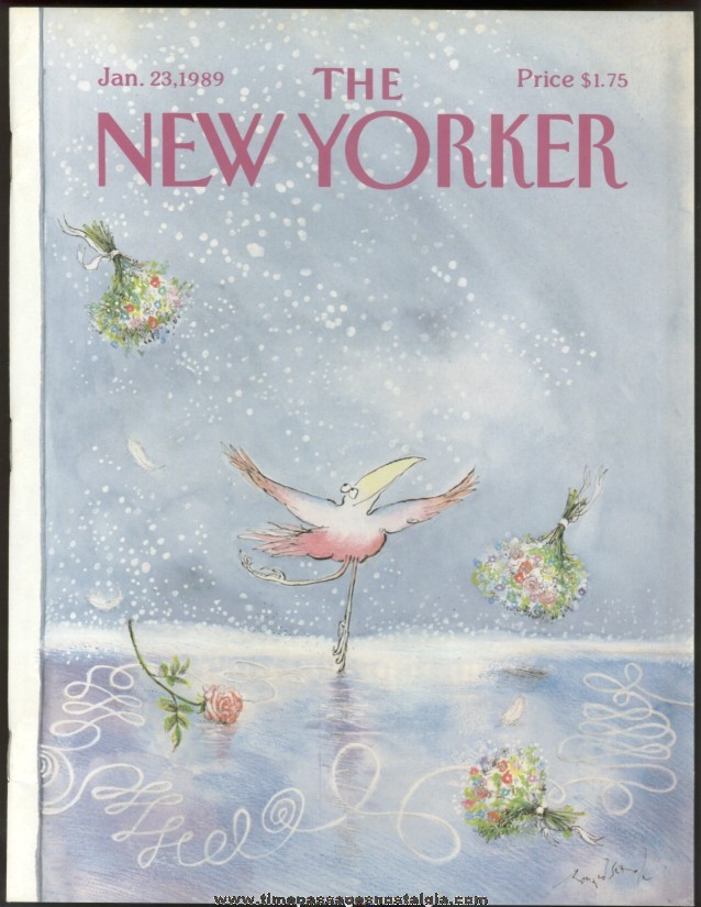 New Yorker Magazine - January 23, 1989 - Cover by Ronald Searle