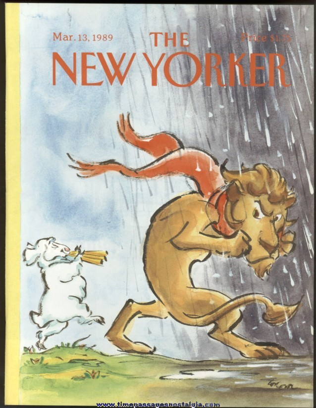 New Yorker Magazine - March 13, 1989 - Cover by Lee Lorenz