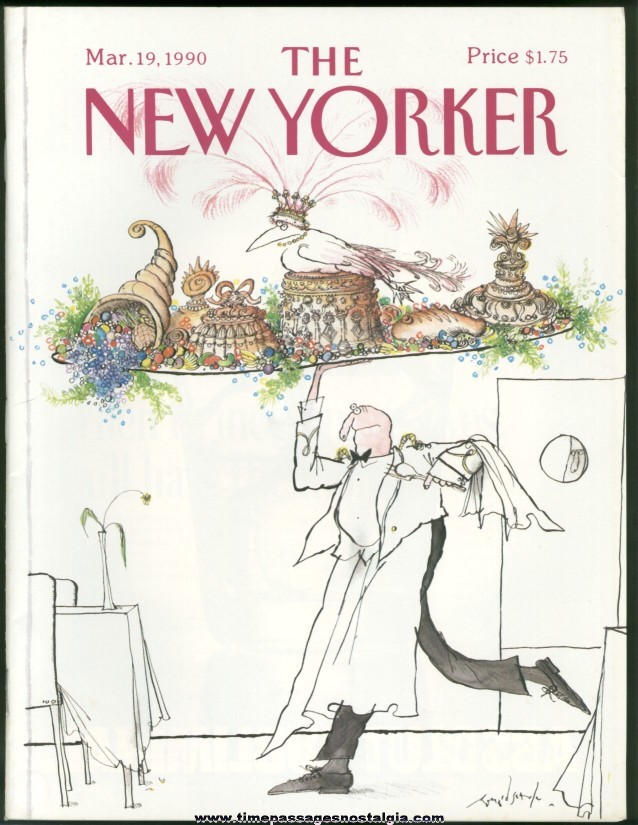 New Yorker Magazine - March 19, 1990 - Cover by Ronald Searle