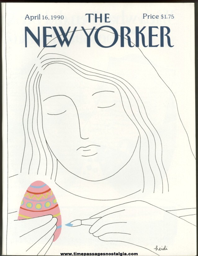 New Yorker Magazine - April 16, 1990 - Cover by Heidi Goennel