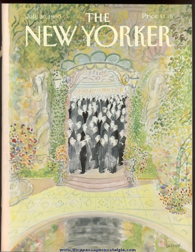 New Yorker Magazine - July 30, 1990 - Cover by J. J. Sempe