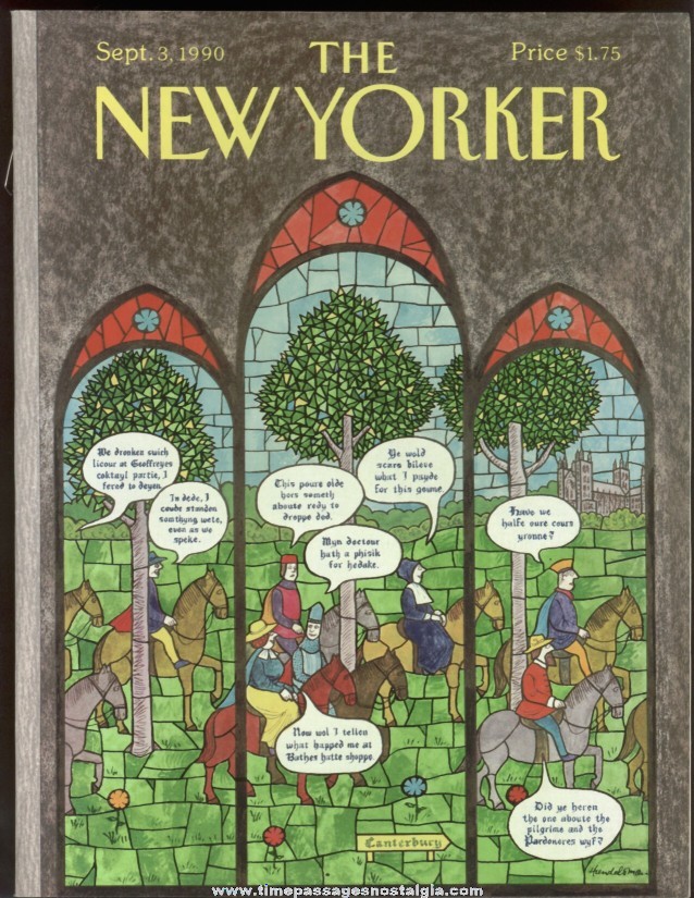 New Yorker Magazine - September 3, 1990 - Cover by J. B. Handelsman