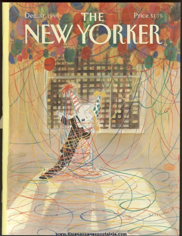 New Yorker Magazine - December 31, 1990 - Cover by J. J. Sempe