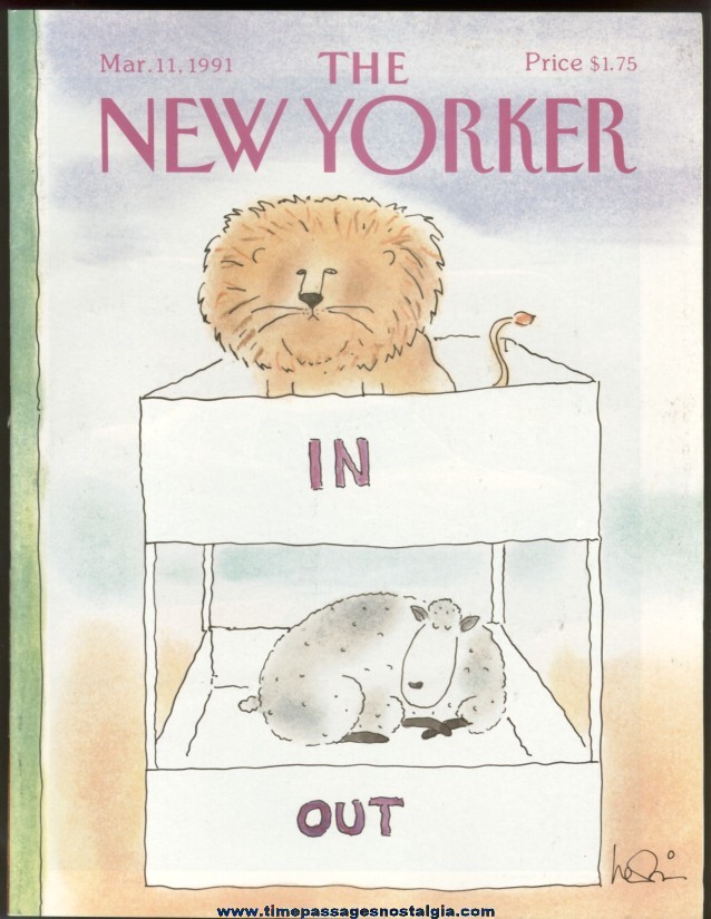 New Yorker Magazine - March 11, 1991 - Cover by Arnie Levin