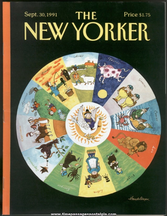 New Yorker Magazine - September 30, 1991 - Cover by J. B. Handelsman