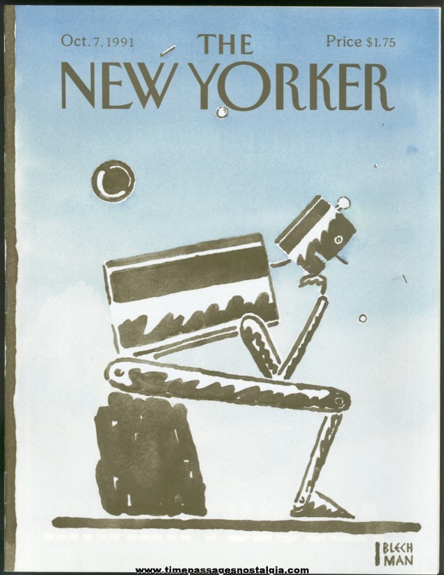 New Yorker Magazine - October 7, 1991 - Cover by R. O. Blechman