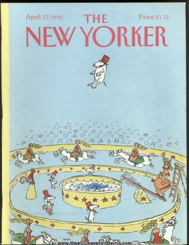 New Yorker Magazine - April 27, 1992 - Cover by George Booth