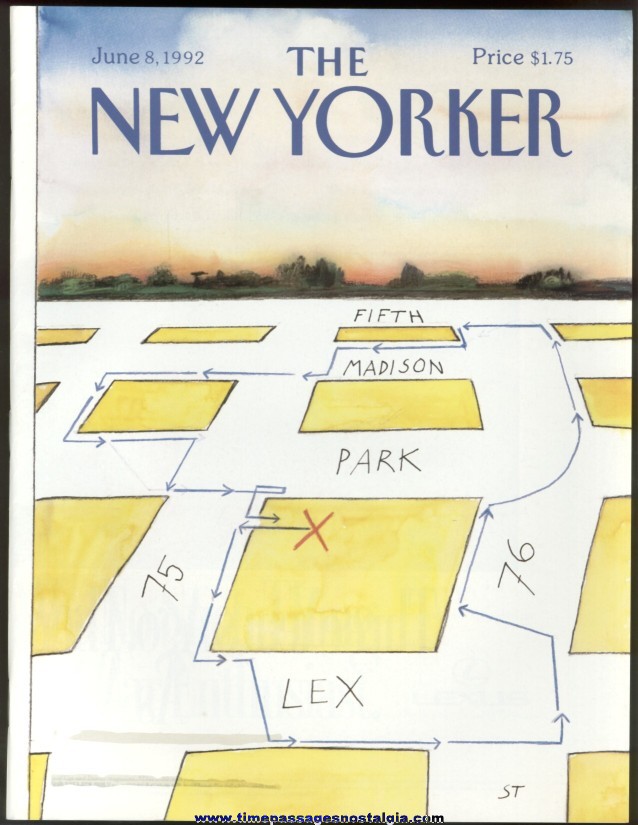 New Yorker Magazine - June 8, 1992 - Cover by Saul Steinberg