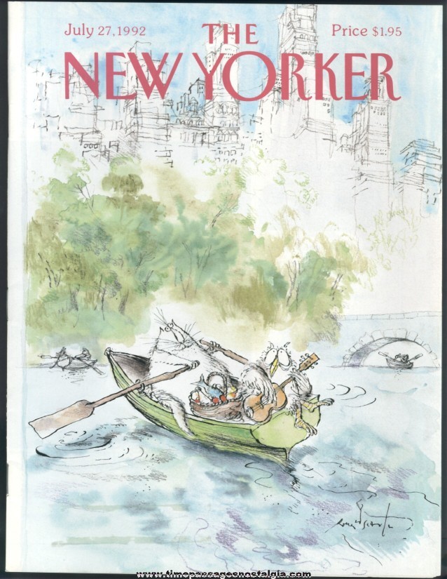 New Yorker Magazine - July 27, 1992 - Cover by Ronald Searle