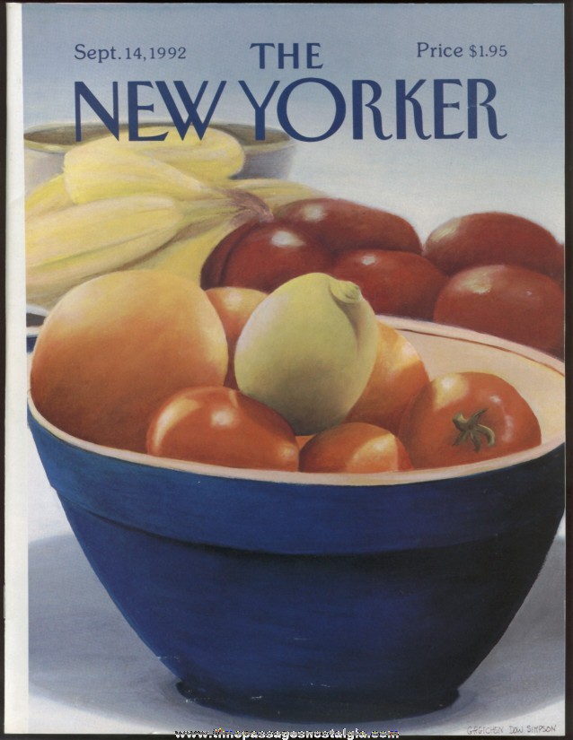 New Yorker Magazine - September 14, 1992 - Cover by Gretchen Dow Simpson