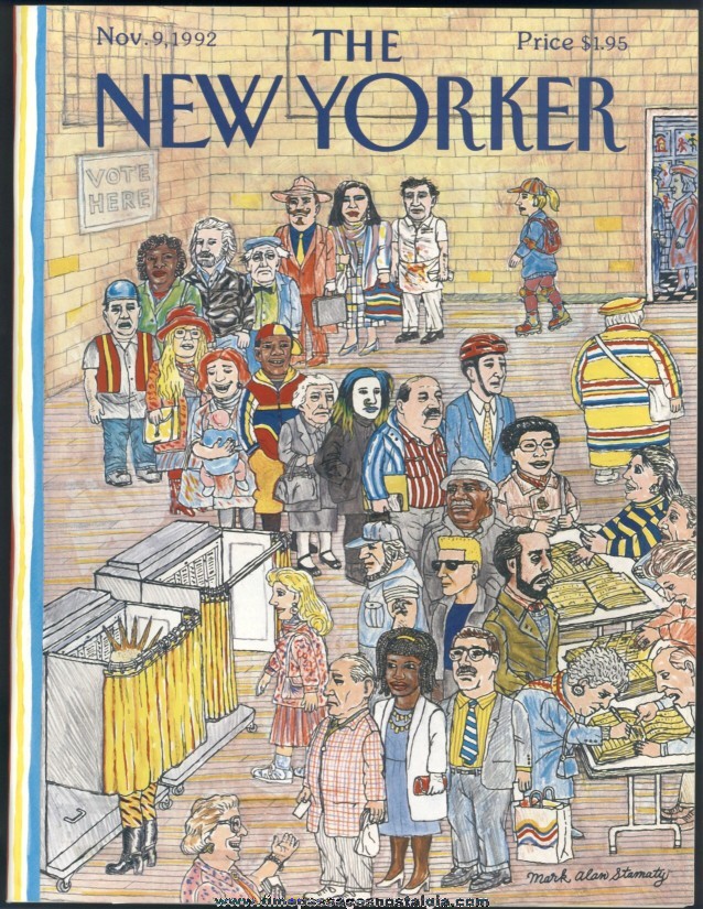 New Yorker Magazine - November 9, 1992 - Cover by Mark Alan Stamaty