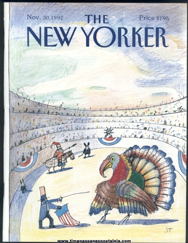 New Yorker Magazine - November 30, 1992 - Cover by Saul Steinberg