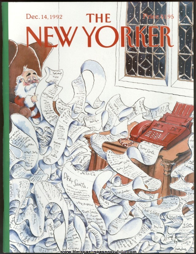 New Yorker Magazine - December 14, 1992 - Cover by Michael Witte