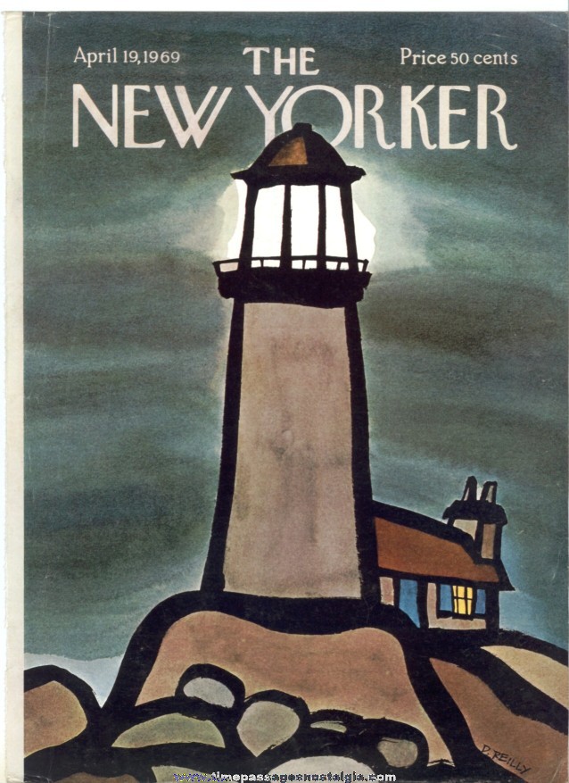 New Yorker Magazine COVER ONLY - April 19, 1969 - Donald Reilly