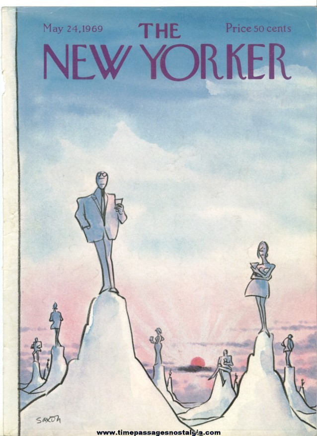 New Yorker Magazine COVER ONLY - May 24, 1969 - Charles Saxon