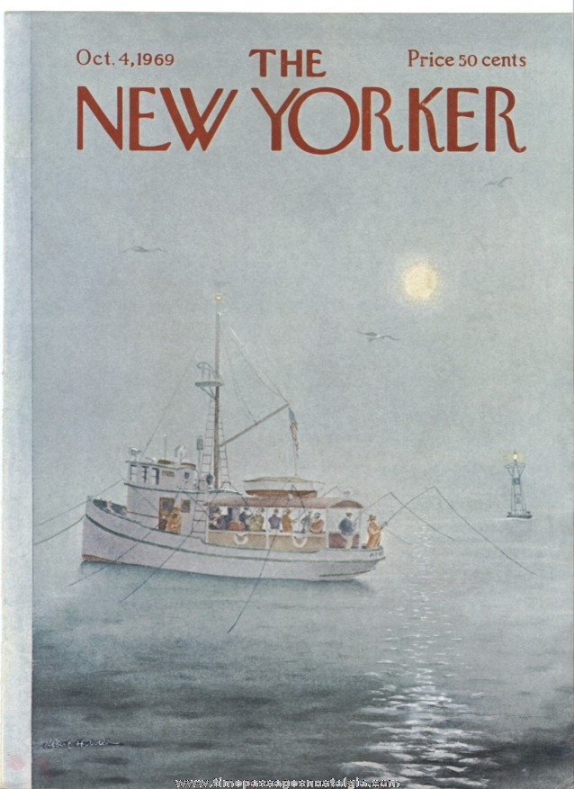 New Yorker Magazine COVER ONLY - October 4, 1969 - Albert Hubbell