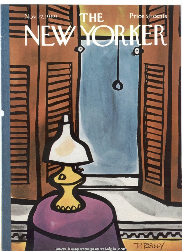 New Yorker Magazine COVER ONLY - November 22, 1969 - Donald Reilly