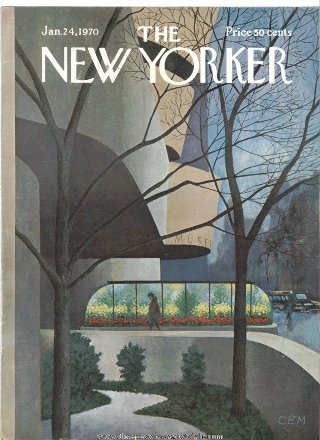 New Yorker Magazine COVER ONLY - January 24, 1970 - Charles E. Martin
