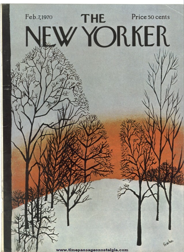 New Yorker Magazine COVER ONLY - February 7, 1970 - David Preston