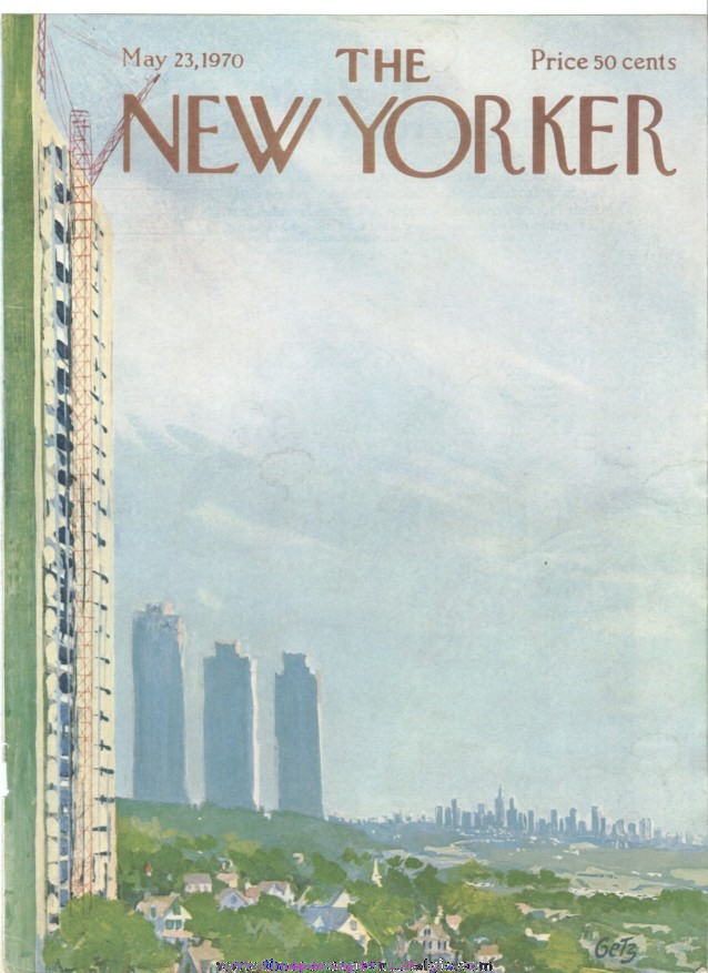 New Yorker Magazine COVER ONLY - May 23, 1970 - Arthur Getz