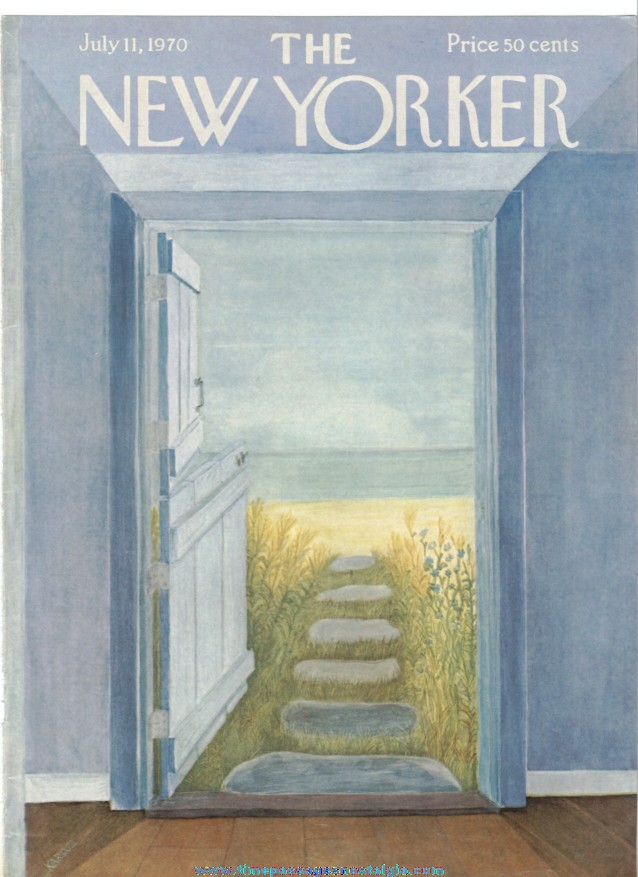 New Yorker Magazine COVER ONLY - July 11, 1970 - Ilonka Karasz