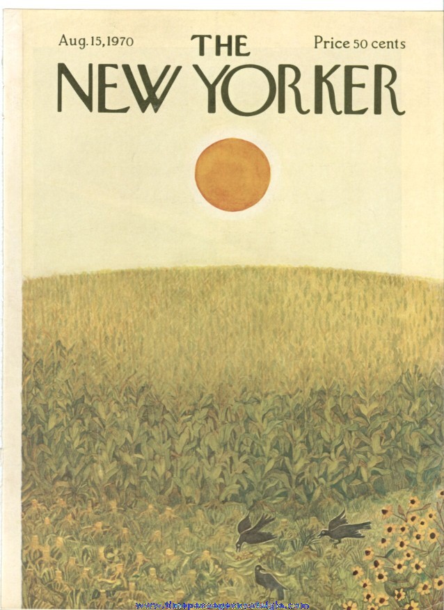 New Yorker Magazine COVER ONLY - August 15, 1970 - Ilonka Karasz