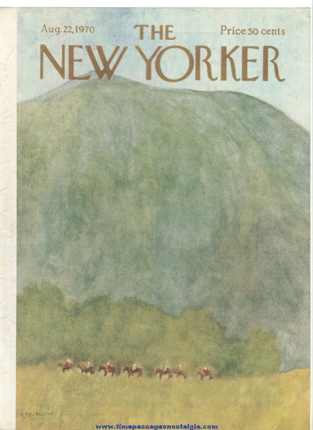 New Yorker Magazine COVER ONLY - August 22, 1970 - James Stevenson