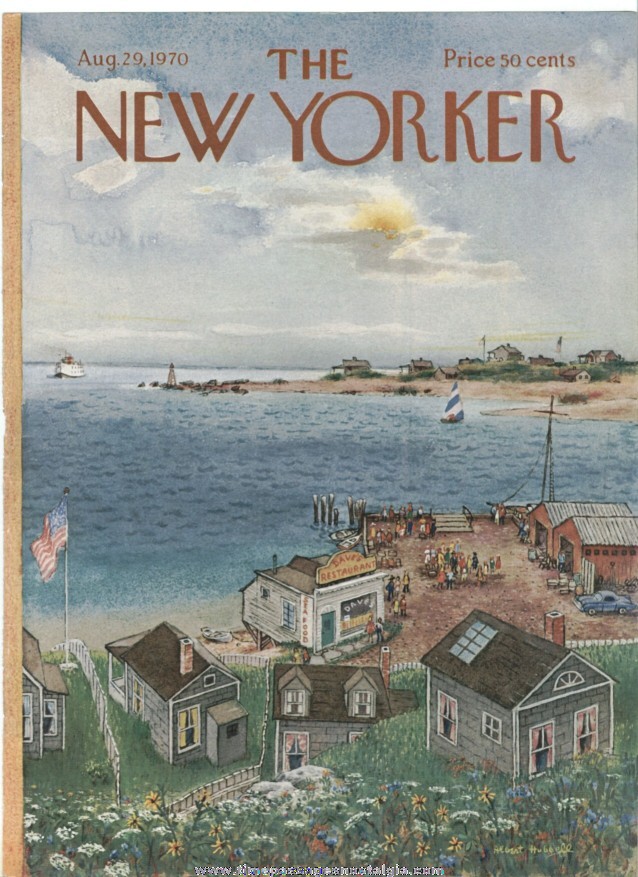 New Yorker Magazine COVER ONLY - August 29, 1970 - Albert Hubbell