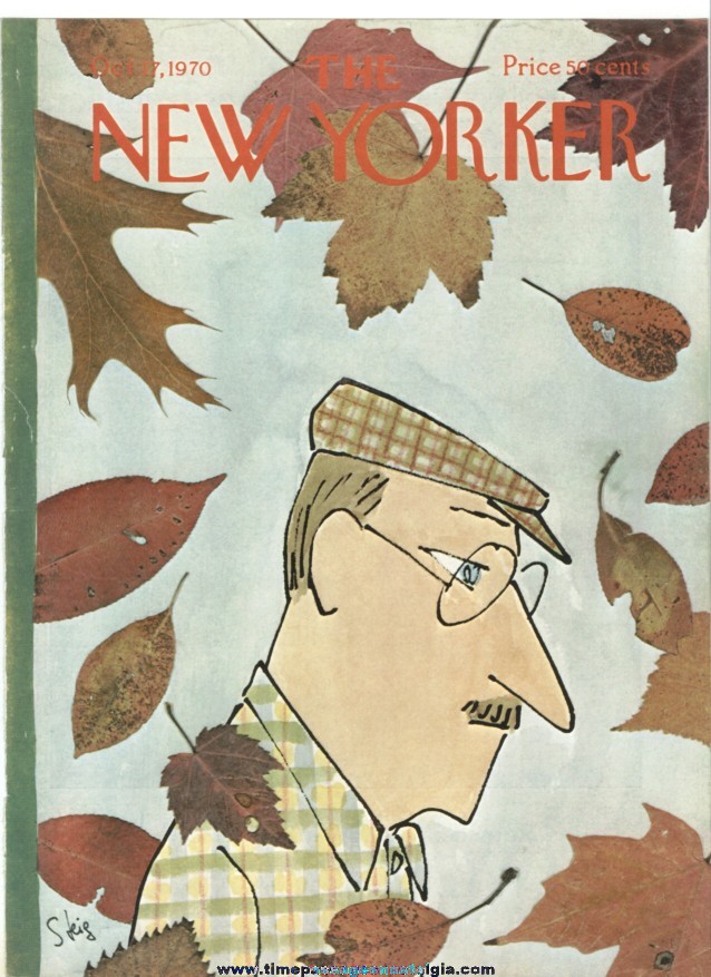 New Yorker Magazine COVER ONLY - October 17, 1970 - William Steig