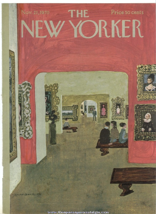 New Yorker Magazine COVER ONLY - November 21, 1970 - Laura Jean Allen