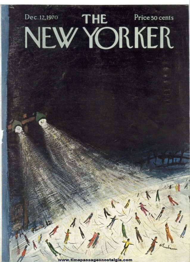 New Yorker Magazine COVER ONLY - December 12, 1970 - Abe Birnbaum