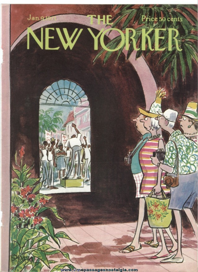 New Yorker Magazine COVER ONLY - January 9, 1971 - Charles Saxon