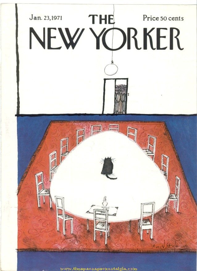 New Yorker Magazine COVER ONLY - January 23, 1971 - Ronald Searle