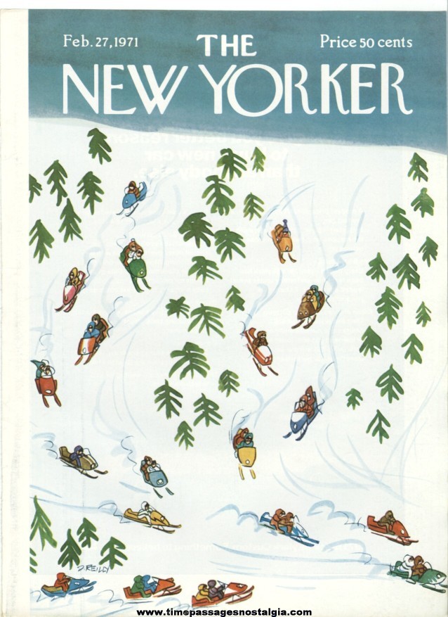 New Yorker Magazine COVER ONLY - February 27, 1971 - Donald Reilly