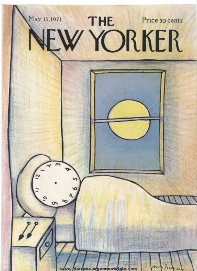 New Yorker Magazine COVER ONLY - May 15, 1971 - Andre Francois