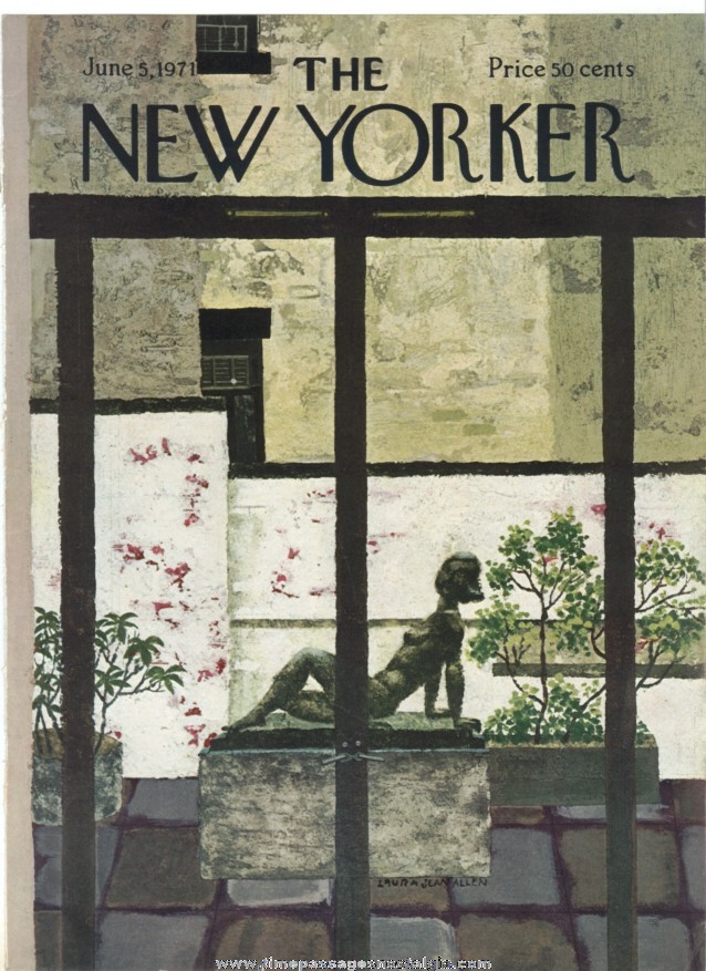 New Yorker Magazine COVER ONLY - June 5, 1971 - Laura Jean Allen