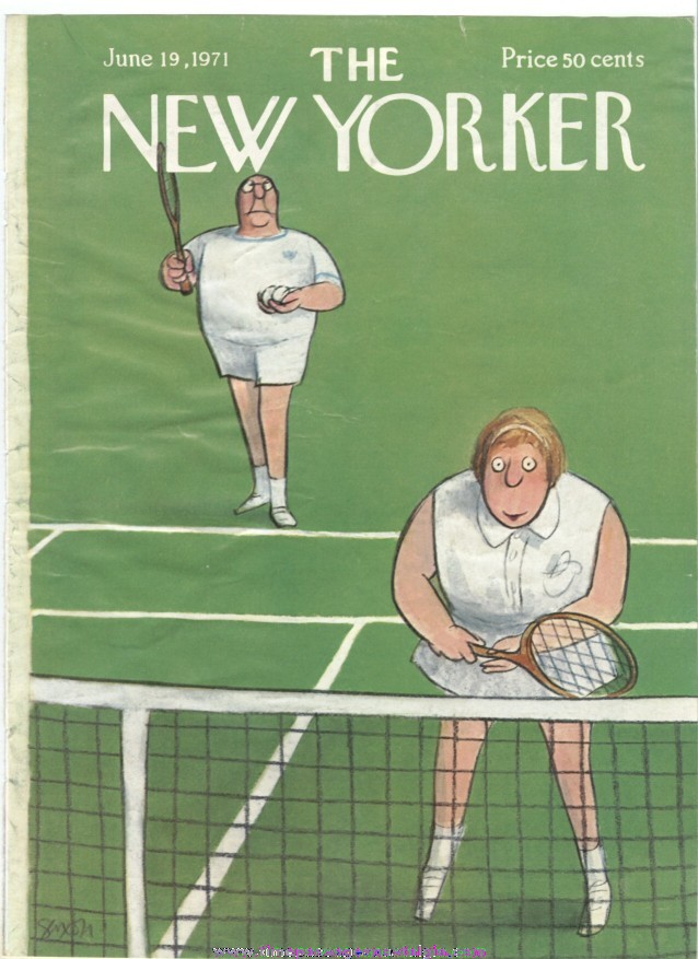 New Yorker Magazine COVER ONLY - June 19, 1971 - Charles Saxon