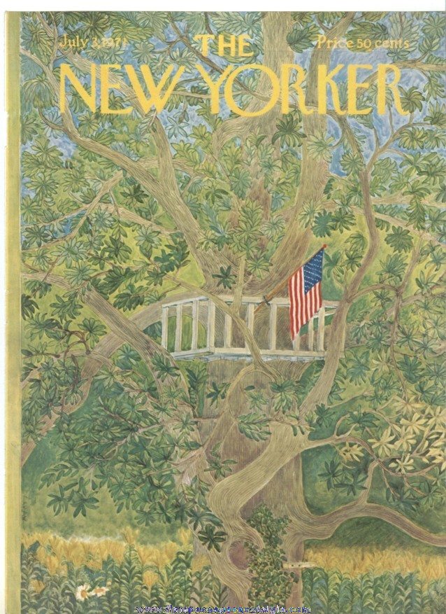 New Yorker Magazine COVER ONLY - July 3, 1971 - Ilonka Karasz