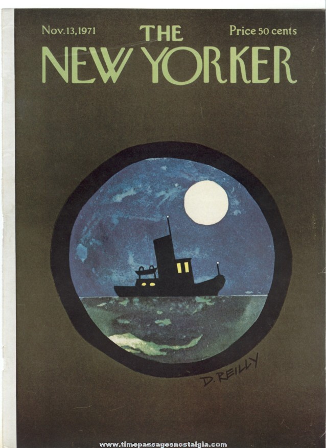 New Yorker Magazine COVER ONLY - November 13, 1971 - Donald Reilly