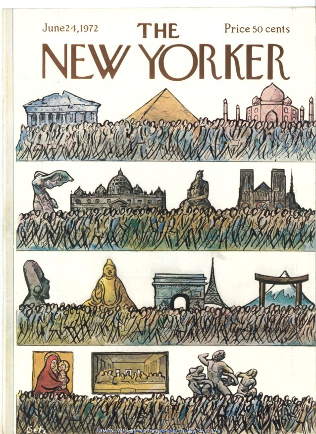 New Yorker Magazine COVER ONLY - June 24, 1972 - Arthur Getz