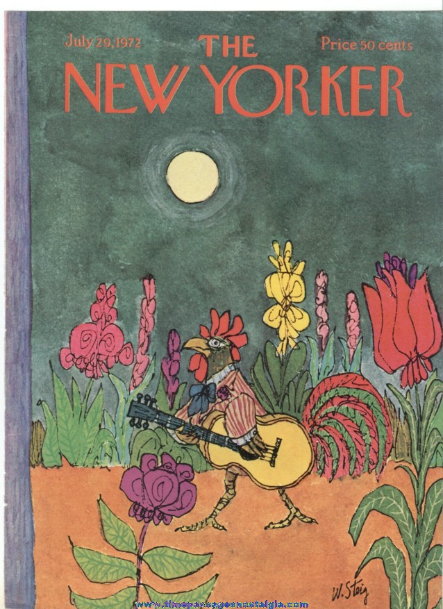 New Yorker Magazine COVER ONLY - July 29, 1972 - William Steig