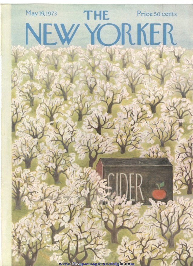 New Yorker Magazine COVER ONLY - May 19, 1973 - Ilonka Karasz