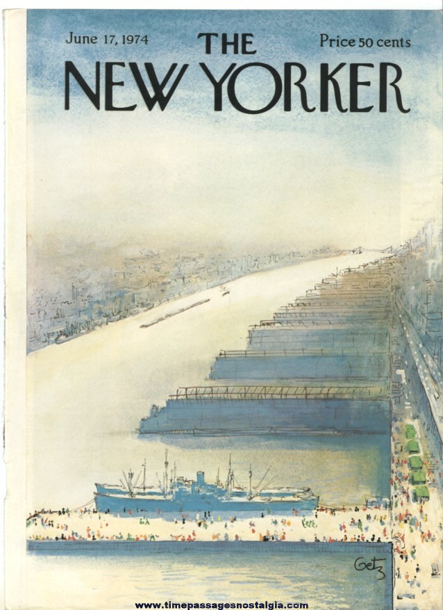 New Yorker Magazine COVER ONLY - June 17, 1974 - Arthur Getz
