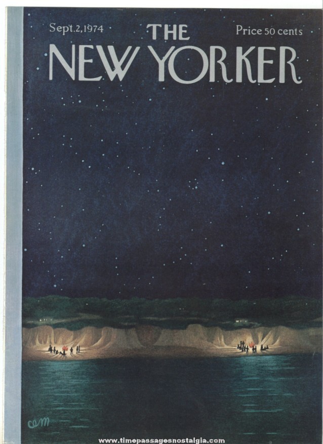 New Yorker Magazine COVER ONLY - September 2, 1974 - Charles E. Martin